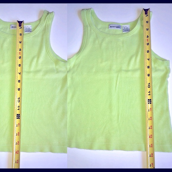 3/$10 ENERGIE Tank Top Cropped Medium Green Women’s - Picture 7 of 13